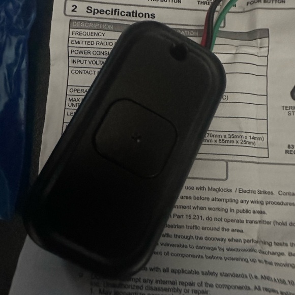 Black Remote Control Transmitter - Picture 3 of 7